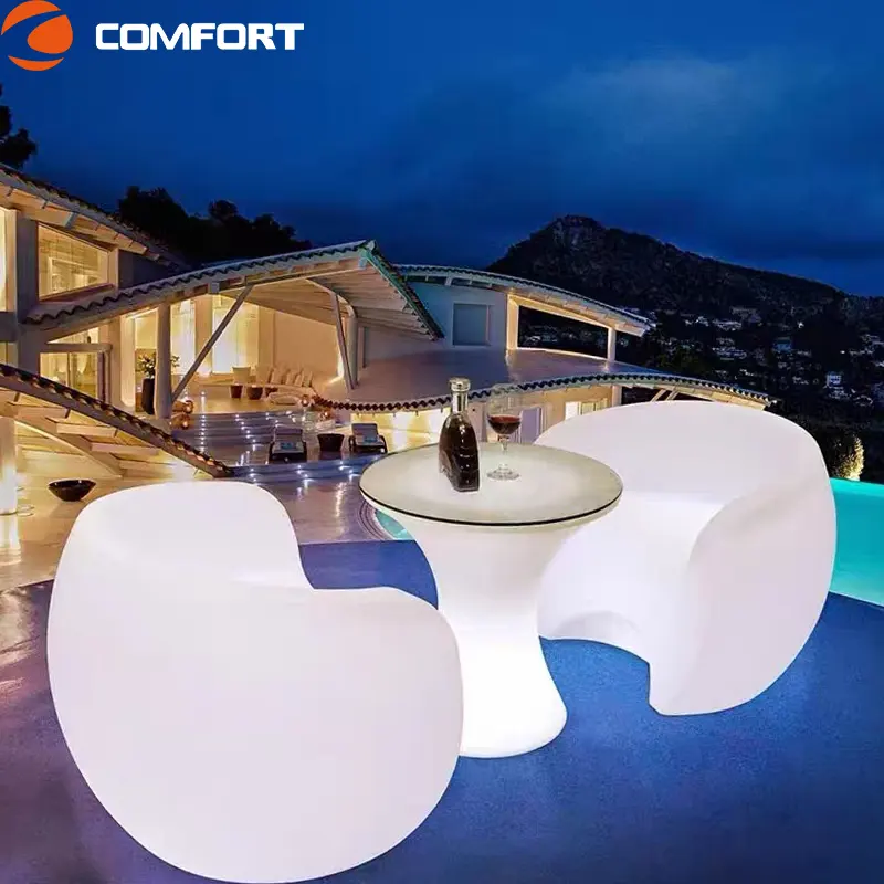 16 luces LED que cambian de color, muebles de exterior y mesas, muebles LED brillantes