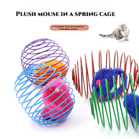Offre Spéciale Écologique Classique En Peluche Chat Printemps Boules Jouet Extensible Rolling Balls pour Chatons Moderne Dessin Animé Souris Slinky Rats