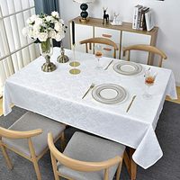 Nappe carrée en tissu jacquard anti-éclaboussures, résistante aux plis, imperméable, couverture en polyester souple, nappe pour fêtes de cuisine