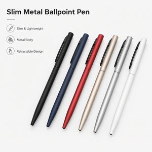 Bolígrafo Metálico Delgado de Marca Privada con Logotipo Personalizado Grabado con Láser, Bolígrafo de Regalo Ejecutivo de Lujo con Cuerpo de Aluminio - Product Image 1