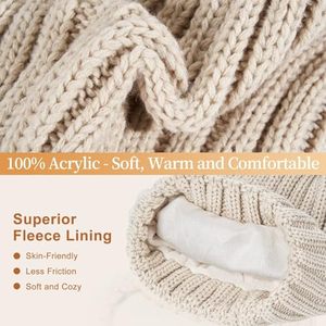 Ensemble <span class=keywords><strong>bonnet</strong></span>, écharpe et gants Zhenbang pour l'hiver, uni, avec pompon, écharpe longue, écharpe de cou, gants tactiles, 3 pièces, 100% acrylique - Product Image 6
