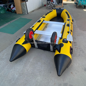 เรือยางพีวีซีแบบหนาพิเศษ ก้นแข็ง <span class=keywords><strong>ส</strong></span>ำหรับตกปลา เรือเป่าลมแบบมีเบาะ เรือคายัค เรือยางแบบเร็ว พร้อมหลังคา - Product Image 5