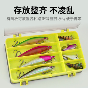 Double Sided Lure Box Double Layer Hard Plastic Waterproof Fishing Tackle Storage Universal Use - Product Image 3