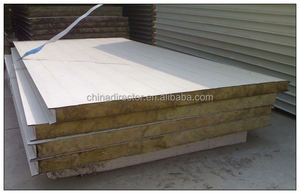Shandong acier coloré revêtement en polyuréthane matériau en polyuréthane <span class=keywords><strong>laine</strong></span> <span class=keywords><strong>de</strong></span> roche panneau composite - Product Image 4