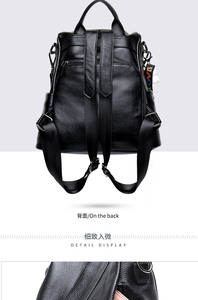 Wholesale Women Anti Theft New Design <b>Backpacks</b> <b>Brown</b> Student Genuine Leather <b>Backpack</b> With Shoulder Strap - Product Image 6