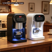 51mm 53mm 58mm Alat Penekan Kopi Elektrik Otomatis Barista Espresso Alat Penekan Otomatis Mesin Penekan Kopi Elektronik Hitam Putih