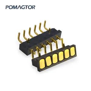 Pogo Pin Connector China Mannelijke En Vrouwelijke Fabrikant 6 Pin Connectors Voor Sensor Van Auto 'S Pa46 6 P 500ma-2a Pcb, opladen Usb, Usb