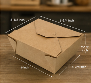 Eco Friendly Disposable <b>Kraft</b> Paper Takeaway Boxes Microwavable Food <b>Box</b> - Product Image 2