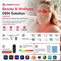 Masque facial LED à activation vocale, masque de luminothérapie rouge avec longueurs d'onde de 460 nm, 665 nm, 850 nm, 1064 nm, masque chauffant pour une utilisation à domicile ou en spa