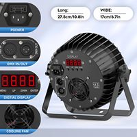 Aluminium 200W Led Par Light RGBWA + UV 6in1 Flat Par Light DMX512 Professional Stage Lighting DJ Equipment for Disco Party Bar