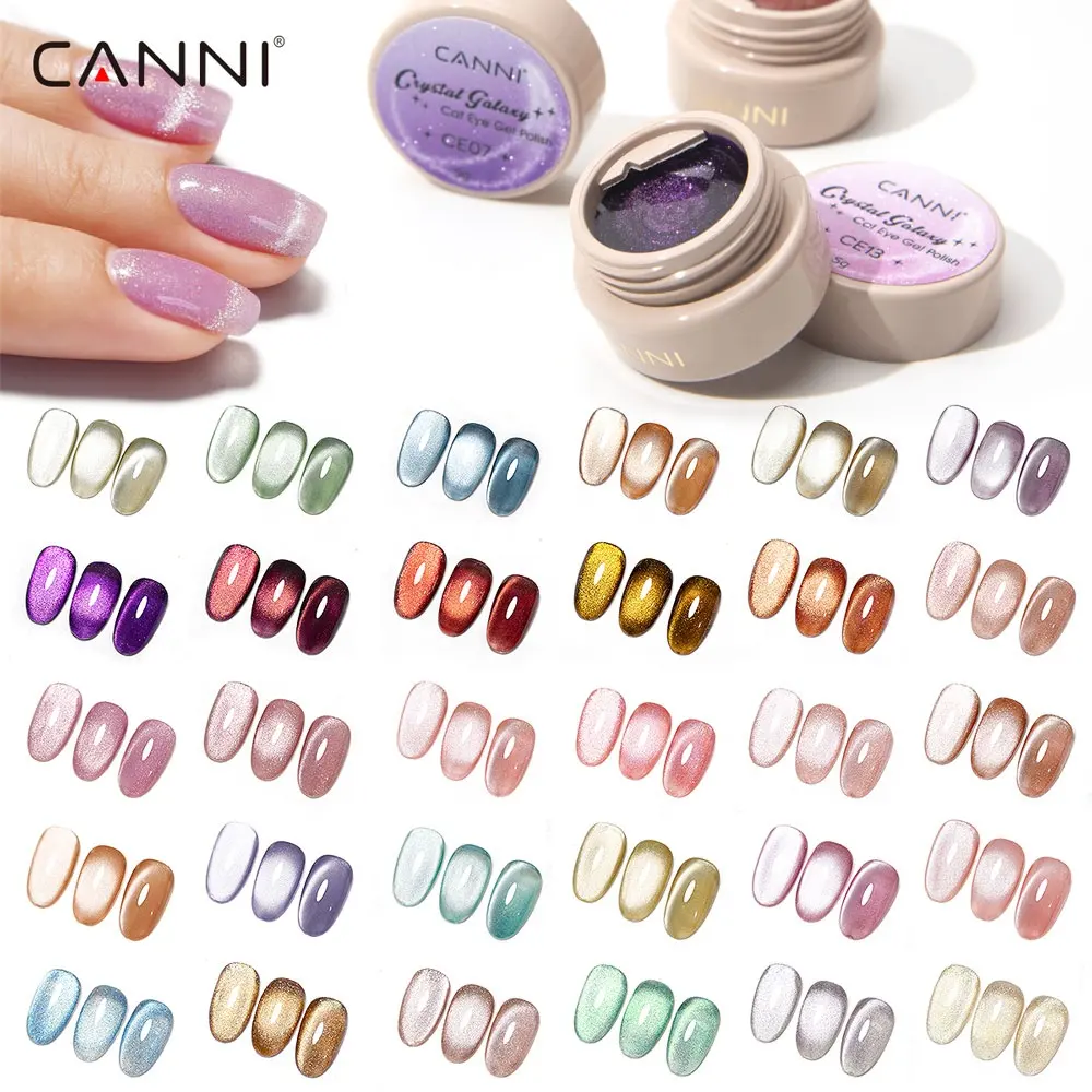 2024 CANNI 5g new Crystal Galaxy Cat Eye Gel Polish 30 colors sparkling cat eye glitter gel nail polish