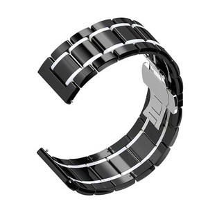 Bracelet de montre de luxe en céramique, 18mm 20mm 22mm 24mm pour <span class=keywords><strong>Samsung</strong></span> <span class=keywords><strong>Galaxy</strong></span> Watch 46mm <span class=keywords><strong>Watch3</strong></span> <span class=keywords><strong>45mm</strong></span> - Product Image 1