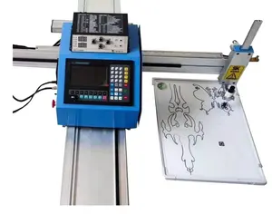 Máquina de corte a plasma CNC para chapa de aço inoxidável, máquina de corte de metal com ajuste de pressão de arco e chama, 1800x3000