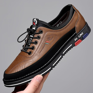 Mocasines Casuales de Cuero para Hombre, Transpirables, con Suela de Goma, Tacón Bajo, Costuras y Borlas, para Uso Diario - Product Image 2