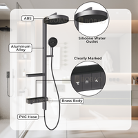 Ensemble de douche Fourniture directe d'usine avec 4 touches de piano Ensemble de douche à affichage numérique LED à température constante intelligente