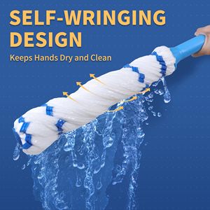 <strong>Self</strong> <strong>Wringing</strong> <strong>Mop</strong> For Floor Cleaning Long Handled Twist <strong>Mop</strong> With 2 Microfiber Washable Heads For Kitchen Hardwood Home Office - Product Image 5