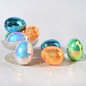 Silver Reflection Disco Ball PET Teen Easter Mirror Eggs Christmas Decoration Hot Selling Resurrection Egg Halloween - Product Image 6