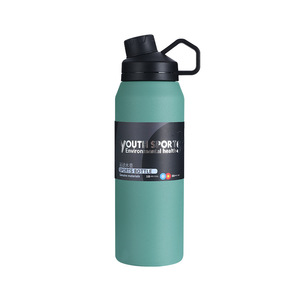 2023 nouvelle mode 650ml 1000ml voyage Sport flacon à vide grande capacité Double paroi en acier inoxydable bouteille d'eau isolée <span class=keywords><strong>1L</strong></span> - Product Image 1