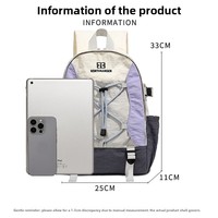 Ordinateur portable multifonctionnel pour femmes loisirs randonnée en plein air sac à dos petit ordinateur cartable fermeture éclair pour les étudiants du collège école