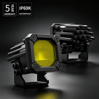 Feux de rallye LED de 2 pouces, faisceau de conduite jaune/blanc, IP69K, 12V 24V, feux LED tout-terrain pour 4x4, ATV, UTV, SUV, camion