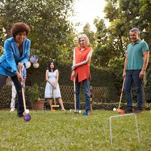 Customizable Foldable All Seasons <strong>Croquet</strong> Set Garden Lawn 6 Players Outdoor Sports Wooden Plastic <strong>Balls</strong> Carry Cart Package - Product Image 5