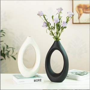 ชุดแจกันเซรามิค ออกแบบใหม่ของขวัญ Pampas กระถางหญ้าแจกันดอกไม้งานแต่งงานร้อนขายโต๊ะแจกันห้องนั่งเล่นห้องนอนตกแต่งบ้าน - Product Image 2