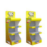 Nouveau présentoir de magasin en carton pliable et portable, design moderne, avec logo personnalisé gratuit, pour l'affichage des brosses à dents