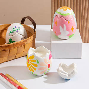 Support de bougie décoratif ovale en céramique créative pour œufs, vide, DIY, cadeau de Pâques, transfrontalier DF1880 - Product Image 3