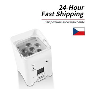 Projecteur de scène PAR sans fil à batterie DMX 6-en-1 RGBWA UV 6x18W LED - Product Image 1