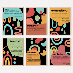 Set di 10 Poster su Dispositivi Linguistici - <span class=keywords><strong>Arte</strong></span> Murale Astratta Colorata con Linguaggio Figurativo per Aula di Inglese, Homeschooling (Set da 10 Pezzi) - Product Image 2