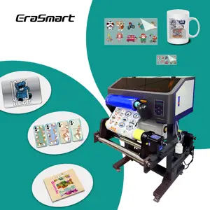 طابعة برأس طباعة Erasmart XP600 Impresora UV DTF AB على طبقات A3 UV DTF للملصقات