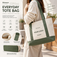 Sac fourre-tout en toile de coton personnalisé, sac de shopping réutilisable de qualité supérieure, sac à main en tissu écologique imprimé avec logo, grande capacité