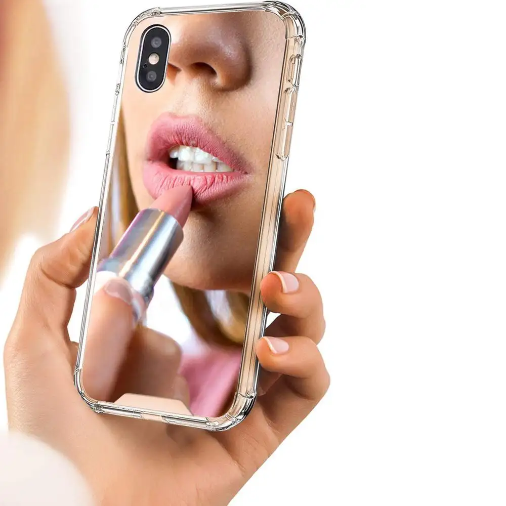 Voor Iphone 11 Pro Max Spiegel Case Beschermende Siliconen Tpu Schokbestendig Slanke Telefoon Case Leuke Cool Luxe Case Voor Vrouwen en Meisjes