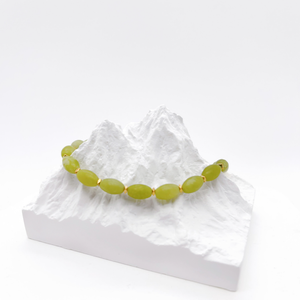 NS5124 Nuova Collana <span class=keywords><strong>di</strong></span> Perle in Pietra Naturale Ematite e Giada con Catena in Acciaio Inossidabile Placcato Oro 18K, Gioiello Quotidiano - Product Image 4