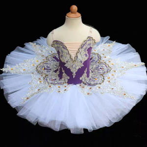 Tutú de Ballet profesional para niños, trajes de baile de fiesta de bailarina, leotardo, vestido de tutú de Ballet para mujer - Product Image 4