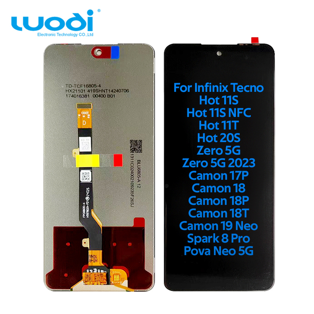 Wholesale Mobile Display Lcd Phone Screen for Tecno Itel Infinix Hot 11S NFC 11T 20S Zero 5G 2023 Camon 17P 18 18P 18T Pantalla