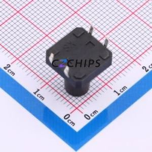 TS015-CBW1FH13.5 Tactile Switch Through hole-4P,12x12mm Switch Single Pole Single Throw Round Button 2.5N Through Hole - Product Image 2