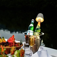 Lampe de table décorative sans fil rechargeable à capteur tactile, abat-jour bouchon de bouteille multicolore, lumière pour dessus de bouteille de vin