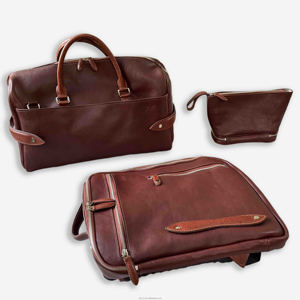 CHOU Shanghai Minerva Box Genuine Leather Custom Luxury Large Eco-Friendly Handmade for <strong>Bag</strong> 2 <strong>Compartments</strong> Travel <strong>Wash</strong> - Product Image 5