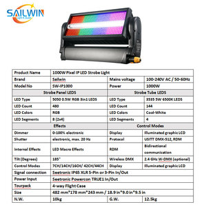 Không thấm nước <span class=keywords><strong>LED</strong></span> Strobe Ánh Sáng IP65 pixel SGM DMX512 <span class=keywords><strong>LED</strong></span> giai đoạn di chuyển đầu Strobe Lights với seetronic powercon & trong cho tổ chức sự kiện - Product Image 5