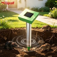 Répulsif ultrasonique solaire étanche à fréquence variable pour taupes, campagnols et serpents, pour extérieur