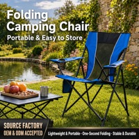 Chaise de camping pliable moderne avec dossier en maille respirante et support multi-points pour le camping, la pêche, la plage, les pique-niques et le parc
