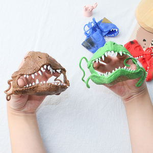 Divertido títere de dedo con cabeza de dinosaurio, de plástico TPR suave no tóxico, con lenguas y patas, para niños, títeres de goma de fábrica. - Product Image 2
