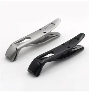 New Design Premium Stainless Steel Ultra Sharp Sturdy Black Silver Fingernail And Toenail Clipper