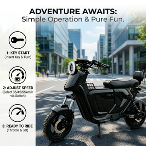Nouvelle conception, <span class=keywords><strong>moto</strong></span> électrique tout-terrain sans balais de 1200 W, 14 pouces, frein à disque étanche, E-Dirt Bike pour les passionnés de plein air - Product Image 5