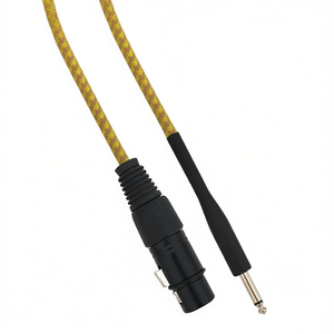 Cable de audio mono Cannon XLR hembra a jack macho de 6.35mm, 1.5m, amarillo marrón - Product Image 2