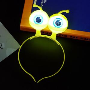Serre-tête lumineux avec yeux d'alien en plastique, LED, pour fête, Halloween, accessoire de costume - Product Image 4