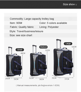 Unisex New Multifunctional 2-<b>Wheel</b> Durable Sports Travel Trolley Luggage Bag Backpack <b>Rucksack</b> Compressible Shoulder Straps - Product Image 2