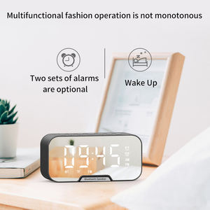 Reloj Despertador Inteligente con Espejo, Reloj Despertador Doble, Altavoz Bluetooth, Pantalla LED Digital, Reloj de Mesa para Despertar, Decoración del Hogar, Altavoz - Product Image 3