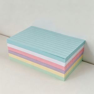 Tarjetas de Notas de Doble Cara con 11 Líneas, 12.7X7.6Cm, Papel Grueso, Blocs de Notas Sueltos, Coloridos, 50 Hojas por Color, Total 300 Hojas - Product Image 1